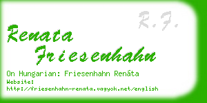 renata friesenhahn business card